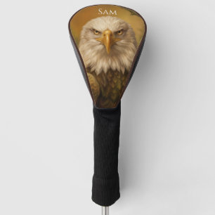 Personalized Bald Eagle Name Design Golf Head Cover