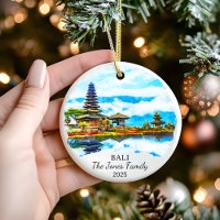 Personalized Bali Ornament, Bali Gift
