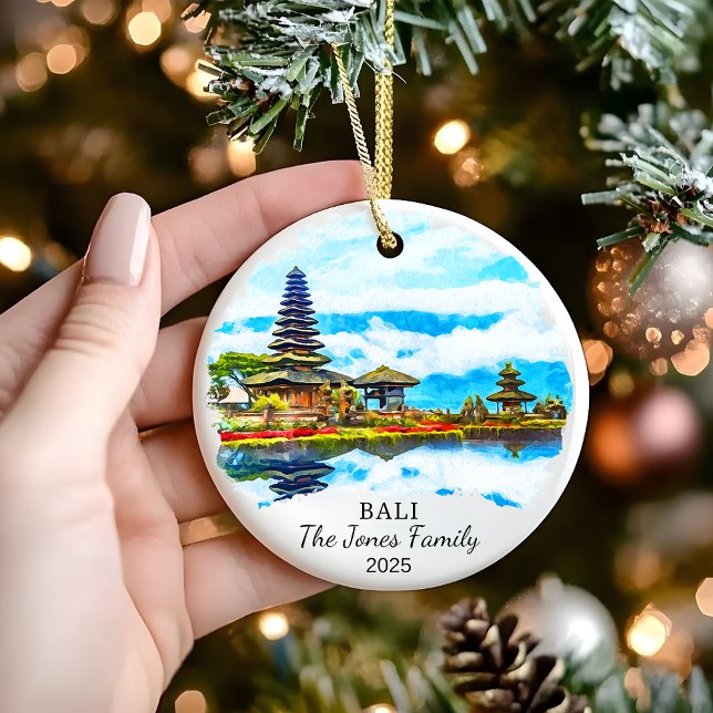 Personalized Bali Ornament, Bali Gift Ceramic Ornament (Creator Uploaded)
