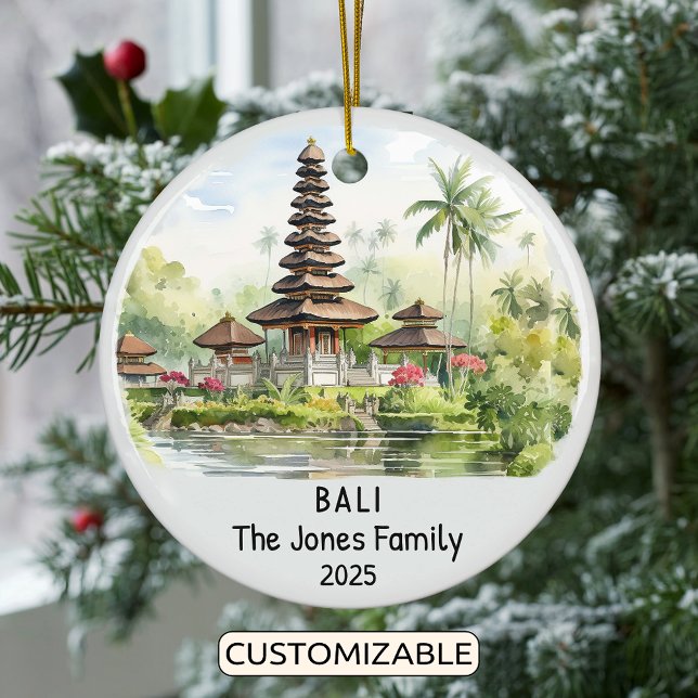 Personalized Bali Ornament, Oceania Ceramic Ornament (Creator Uploaded)