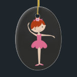 Personalized Ballerina Christmas Ornament<br><div class="desc">This super cute ballerina ornament makes a great holiday keepsake for your child, just change the template text and change the background colours if you want and you're all set! If you need help or have something else in mind, just click on the contact link above to send the designer...</div>