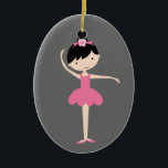 Personalized Ballerina Christmas Ornament<br><div class="desc">This super cute ballerina ornament makes a great holiday keepsake for your child, just change the template text and change the background colours if you want and you're all set! If you need help or have something else in mind, just click on the contact link above to send the designer...</div>