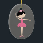 Personalized Ballerina Christmas Ornament<br><div class="desc">This super cute ballerina ornament makes a great holiday keepsake for your child, just change the template text and change the background colours if you want and you're all set! If you need help or have something else in mind, just click on the contact link above to send the designer...</div>