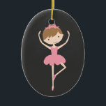 Personalized Ballerina Christmas Ornament<br><div class="desc">This super cute ballerina ornament makes a great holiday keepsake for your child, just change the template text and change the background colours if you want and you're all set! If you need help or have something else in mind, just click on the contact link above to send the designer...</div>