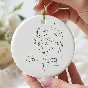Personalized Ballerina Christmas Ornament