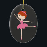 Personalized Ballerina Christmas Ornament<br><div class="desc">This super cute ballerina ornament makes a great holiday keepsake for your child, just change the template text and change the background colours if you want and you're all set! If you need help or have something else in mind, just click on the contact link above to send the designer...</div>