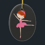 Personalized Ballerina Christmas Ornament<br><div class="desc">This super cute ballerina ornament makes a great holiday keepsake for your child, just change the template text and change the background colours if you want and you're all set! If you need help or have something else in mind, just click on the contact link above to send the designer...</div>