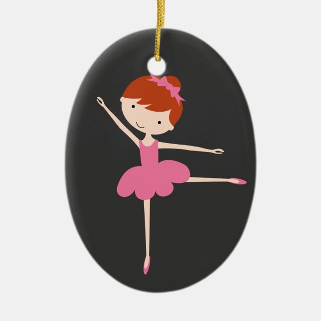 Personalized Ballerina Christmas Ornament (Front)