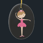 Personalized Ballerina Christmas Ornament<br><div class="desc">This super cute ballerina ornament makes a great holiday keepsake for your child, just change the template text and change the background colours if you want and you're all set! If you need help or have something else in mind, just click on the contact link above to send the designer...</div>