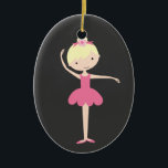 Personalized Ballerina Christmas Ornament<br><div class="desc">This super cute ballerina ornament makes a great holiday keepsake for your child, just change the template text and change the background colours if you want and you're all set! If you need help or have something else in mind, just click on the contact link above to send the designer...</div>