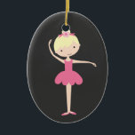 Personalized Ballerina Christmas Ornament<br><div class="desc">This super cute ballerina ornament makes a great holiday keepsake for your child, just change the template text and change the background colours if you want and you're all set! If you need help or have something else in mind, just click on the contact link above to send the designer...</div>