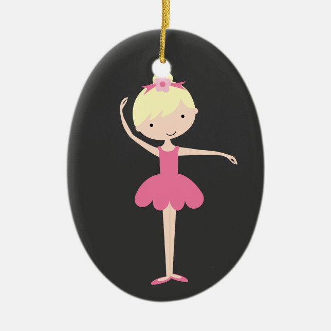 Personalized Ballerina Christmas Ornament (Front)