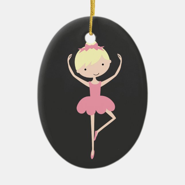 Personalized Ballerina Christmas Ornament (Front)