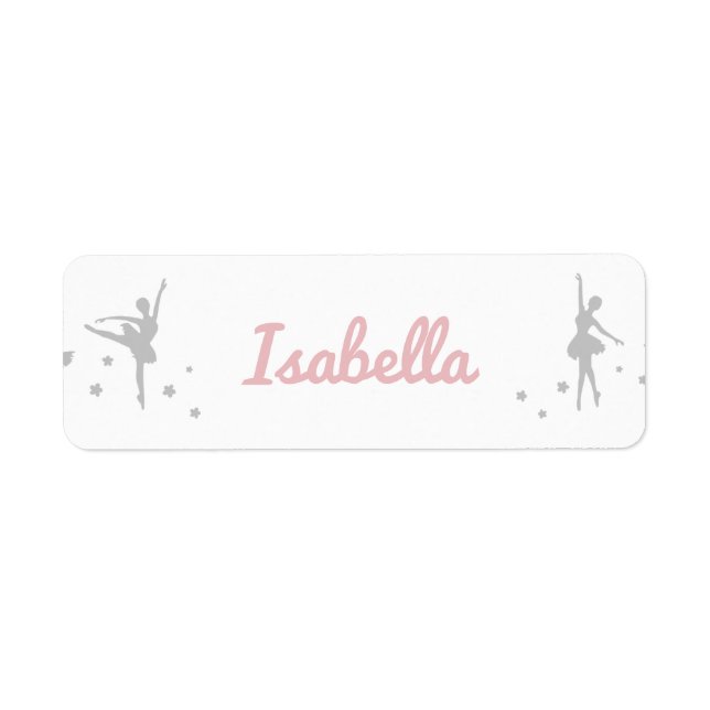 Personalized Ballerina Dance Label (Front)