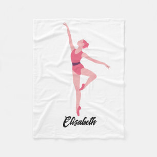 Personalized Ballerina Fleece Blanket – Custom 