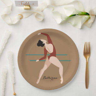 Personalized Ballerina  Paper Plate