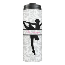 Personalized Ballerina Silhouette Thermal Tumbler