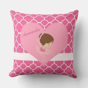 Personalized Ballerina Throw Pillow