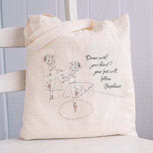 Personalized Ballerina Tote Bag