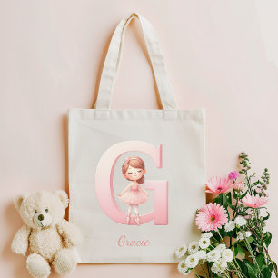 Personalized Ballerina Tote Bag