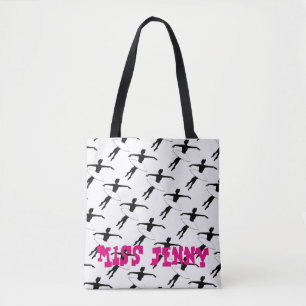 Personalized Ballet Ballerina Pointe Dance Teacher Tote Bag