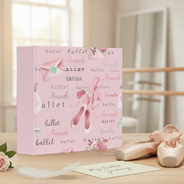 Personalized Ballet Ballerina Pretty Binder (Creator Uploaded)