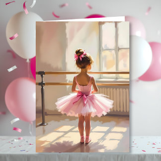 Personalized Ballet Birthday + Coloring Page Card