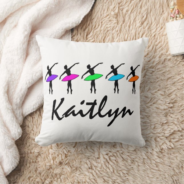 Personalized Ballet Dance Teacher Ballerina Tutu Throw Pillow (Blanket)