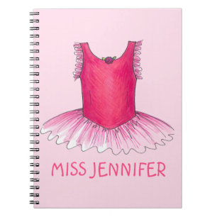 Personalized Ballet Dance Teacher Gift Notebook