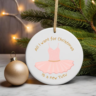 Personalized Ballet Dancer gift, Customized Tutu  Ceramic Ornament