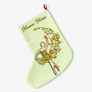 Personalized Ballet Dancer Girl Christmas Stocking