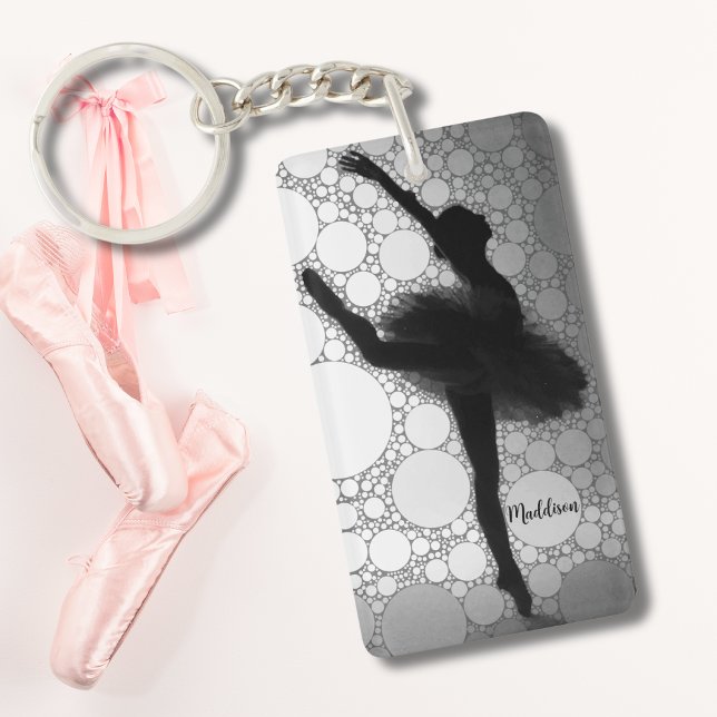 Personalized Ballet Dancing Ballerina Keychain (Creator Uploaded)