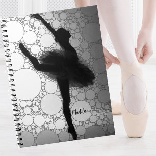 Personalized Ballet Dancing Ballerina Notebook