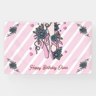 Personalized Ballet Shoes Banner