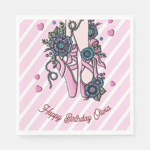 Personalized Ballet Shoes Napkin