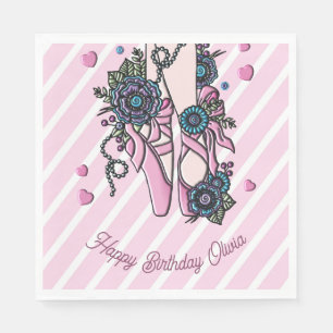 Personalized Ballet Shoes Napkin