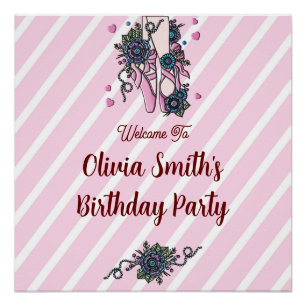 Personalized Ballet Shoes Poster