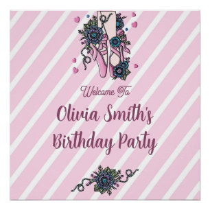 Personalized Ballet Shoes Poster