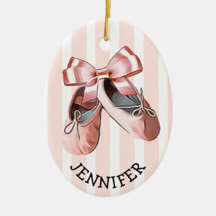 Personalized Ballet Slippers Christmas Ornament