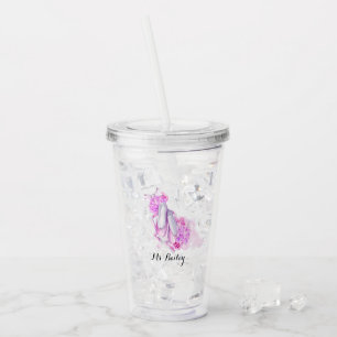 Personalized Ballet Teacher Watercolor Acrylic Tumbler