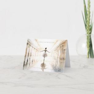 Personalized Ballet Thank You Note Card Stationery