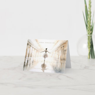 Personalized Ballet Thank You Note Card Stationery