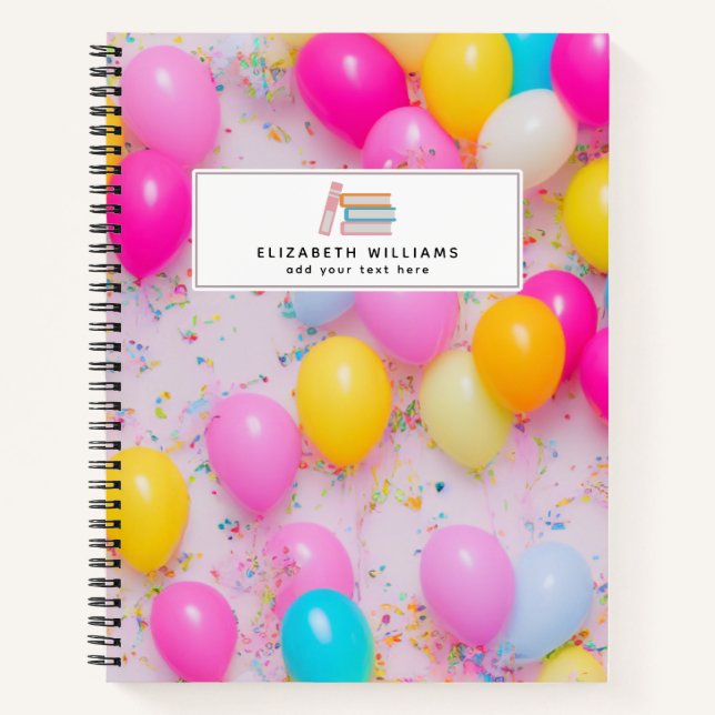Personalized Balloon Notebook (Front)