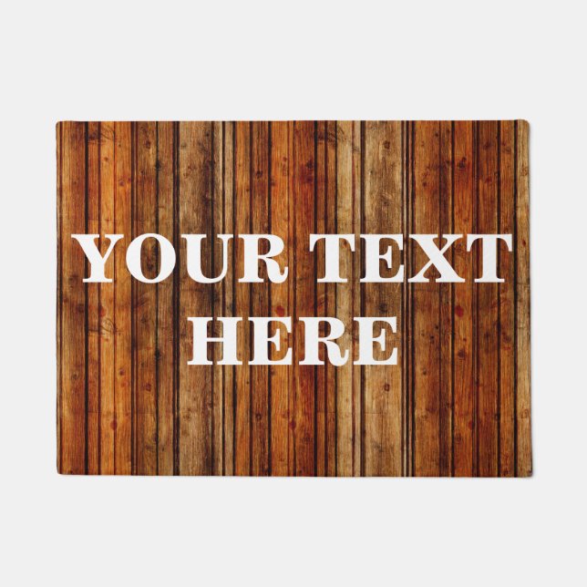 Personalized Bamboo Wood Doormat (Front)