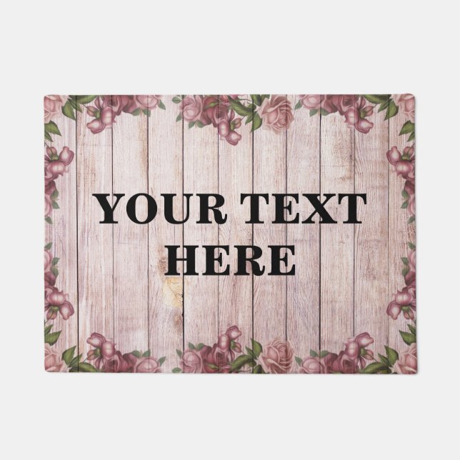 Personalized Bamboo Wood Doormat (Front)