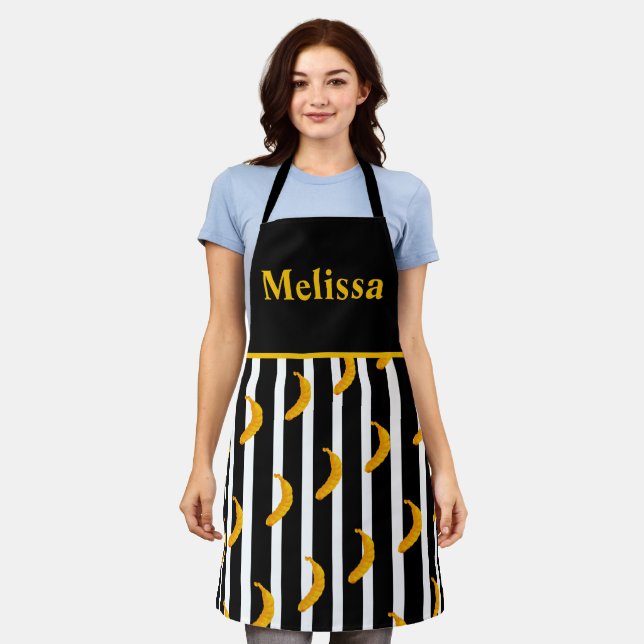 Personalized Bananas and Lemons Apron (Worn)