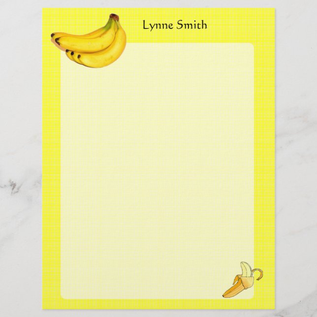Personalized Bananas Letterhead (Front)