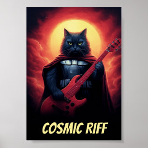 Personalized Band Room Poster   Funny Sci-Fi Cat