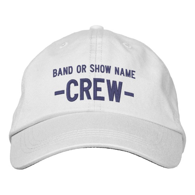 Personalized Band Show Event Name Media Crew Embroidered Hat (Front)