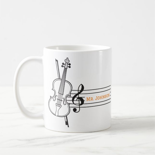 Personalized Band Teacher Inspirational Quote Coffee Mug (Left)
